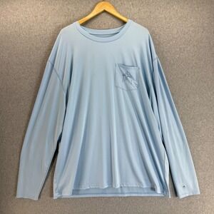 Guy Harvey‎ Performance Fishing Long Sleeve T-Shirt Pocket Marlin Mens Size 2XL